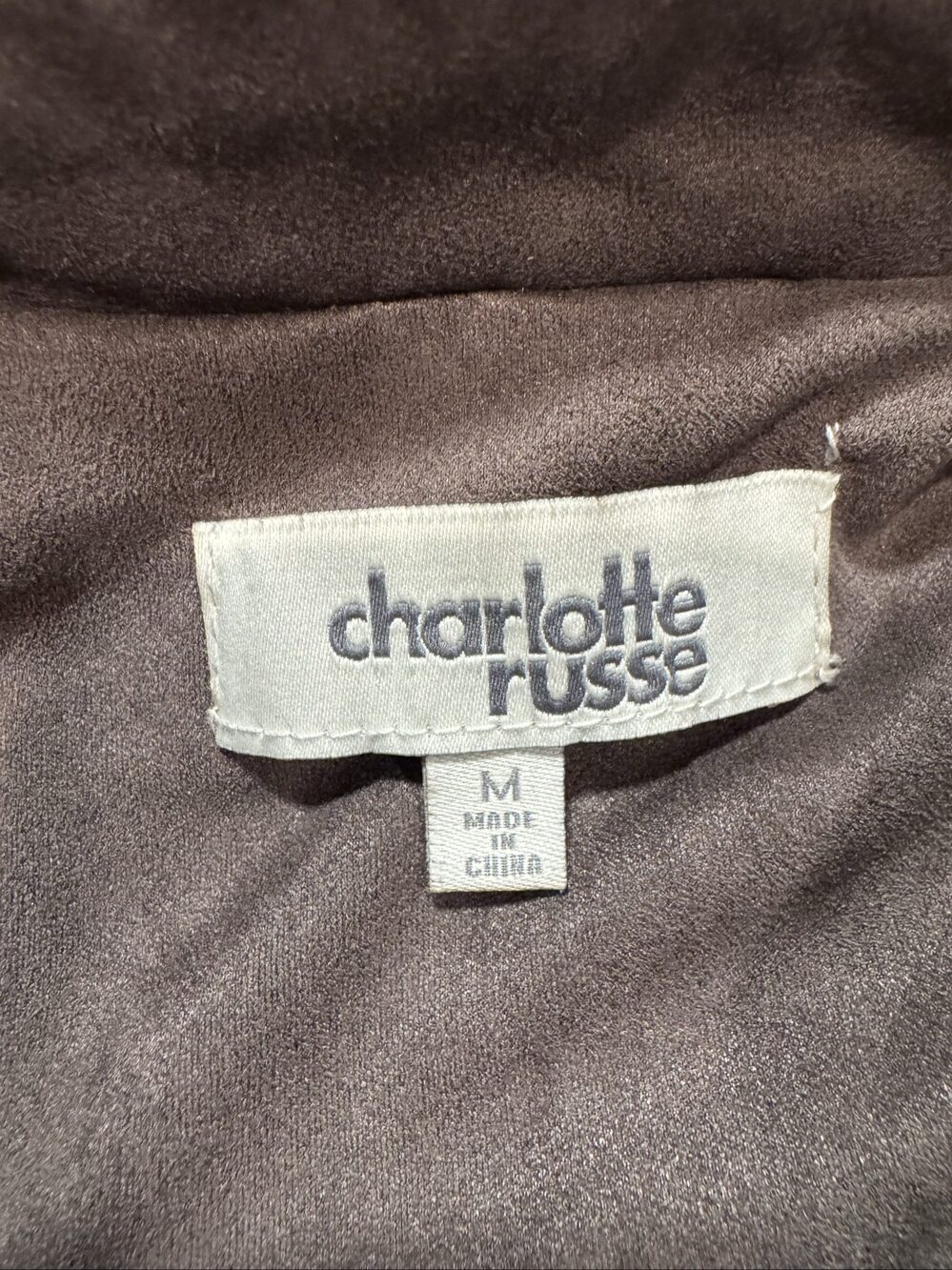 Women’s Charlotte Russe Faux Suede Moto Jacket – Brown – Medium - Picture 3 of 7